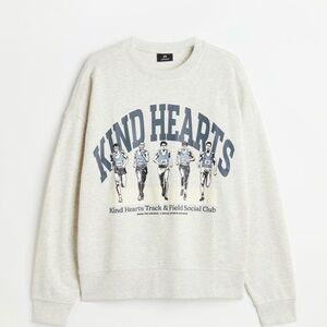 H&M Cream Graphic Sweatshirt